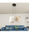 Nando 3PREM Sort/Gull pendellampe - Ø24 cm, E27, 230V, uten lyskilde