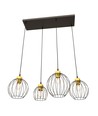 Nando 4 Sort/Gull pendellampe - Ø24 cm, E27, 230V, uten lyskilde