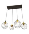 Nando 4 Sort/Gull pendellampe - Ø24 cm, E27, 230V, uten lyskilde