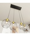 Nando 4 Sort/Gull pendellampe - Ø24 cm, E27, 230V, uten lyskilde