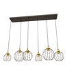 Nando 6 Sort/Gull pendellampe - Ø24 cm, E27, 230V, uten lyskilde