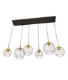 Nando 6 Sort/Gull pendellampe - Ø24 cm, E27, 230V, uten lyskilde