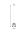 Nando 1 Sort pendellampe - Ø24 cm, E27, 230V, uten lyskilde