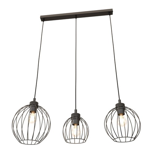 Nando 3 Sort pendellampe - Ø24 cm, E27, 230V, uten lyskilde