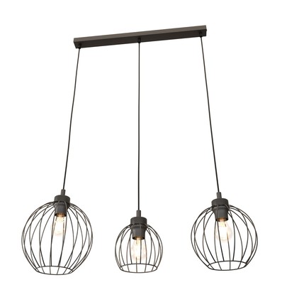 Nando 3 Sort pendellampe - Ø24 cm, E27, 230V, uten lyskilde