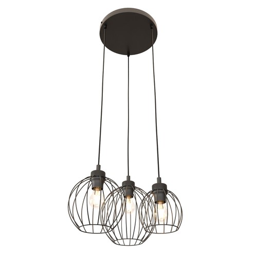 Nando 3PREM Sort pendellampe - Ø24 cm, E27, 230V, uten lyskilde
