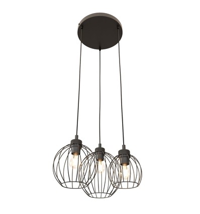 Nando 3PREM Sort pendellampe - Ø24 cm, E27, 230V, uten lyskilde
