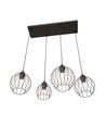 Nando 4 Sort pendellampe - Ø24 cm, E27, 230V, uten lyskilde