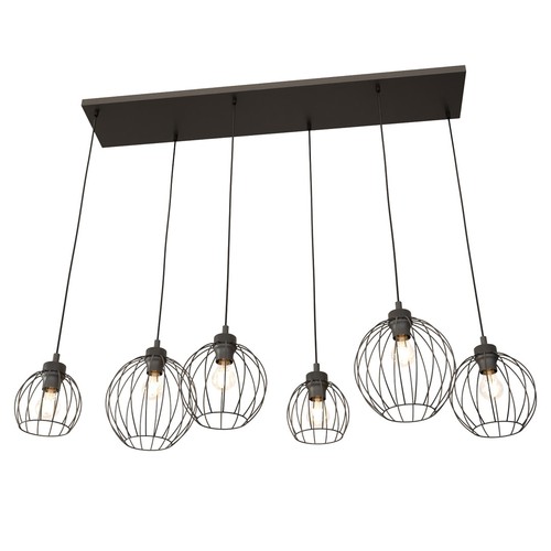 Nando 6 Svart pendellampe - Ø24 cm, E27, 230V, uten lyskilde