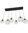 Nando 6 Svart pendellampe - Ø24 cm, E27, 230V, uten lyskilde