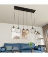 Nando 6 Svart pendellampe - Ø24 cm, E27, 230V, uten lyskilde