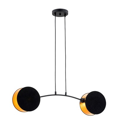 Motif 2 Sort/Gull pendellampe - Ø20 cm, E27, 230V, uten lyskilde