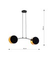 Motif 2 Sort/Gull pendellampe - Ø20 cm, E27, 230V, uten lyskilde