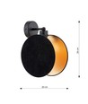 Motif K1 Sort/Gull pendellampe - Ø20 cm, E27, 230V, uten lyskilde