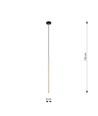 Selter 1 Gull pendellampe - Ø2 cm, G9, 230V, uten lyskilde