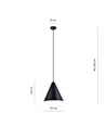 Rebel 1 Sort/Hvit pendellampe - Ø23.5 cm, E27, 230V, uten lyskilde