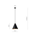 Rebel 1 Sort/Gull pendellampe - Ø23.5 cm, E27, 230V, uten lyspære.