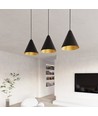 Rebel 3 Sort/Gull pendellampe - Ø23,5 cm, E27, 230V, uten lyskilde