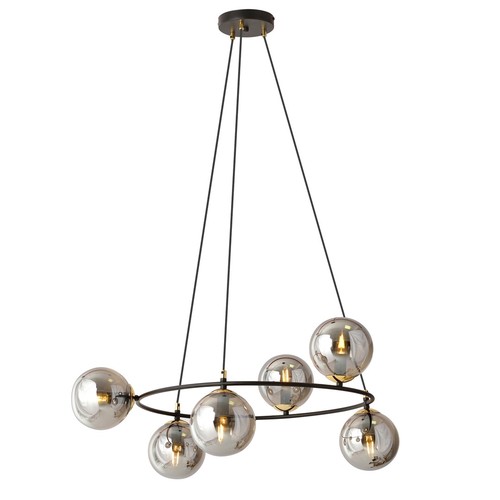 Azura 6 Sort/Grafit pendellampe - Ø14 cm, E14, 230V, uten lyskilde