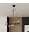 Azura 6 Sort/Grafit pendellampe - Ø14 cm, E14, 230V, uten lyskilde