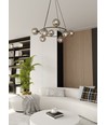 Azura 8 Sort/Grafitt pendellampe - Ø14 cm, E14, 230V, uten lyskilde