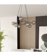 Azura 8 Sort/Grafitt pendellampe - Ø14 cm, E14, 230V, uten lyskilde
