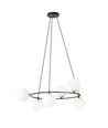 Azura 6 Sort/Opal pendellampe - Ø14 cm, E14, 230V, uten lyskilde