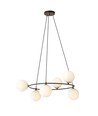 Azura 6 Sort/Opal pendellampe - Ø14 cm, E14, 230V, uten lyskilde
