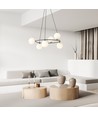 Azura 6 Sort/Opal pendellampe - Ø14 cm, E14, 230V, uten lyskilde