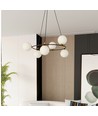 Azura 6 Sort/Opal pendellampe - Ø14 cm, E14, 230V, uten lyskilde
