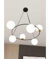 Azura 6 Sort/Opal pendellampe - Ø14 cm, E14, 230V, uten lyskilde