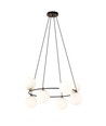 Azura 8 Sort/Opal pendellampe - Ø14 cm, E14, 230V, uten lyskilde