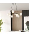 Azura 8 Sort/Opal pendellampe - Ø14 cm, E14, 230V, uten lyskilde