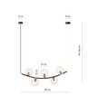 Ritz 5 Sort/Transparent pendellampe - Ø14 cm, E14, 230V, uten lyskilde