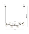 Ritz 7 Sort/Transparent pendellampe - Ø14 cm, E14, 230V, uten lyskilde