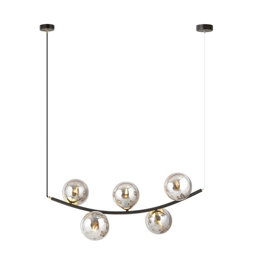 Ritz 5 Sort/Grafit pendellampe - Ø14 cm, E14, 230V, uten lyskilde
