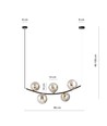 Ritz 5 Sort/Grafit pendellampe - Ø14 cm, E14, 230V, uten lyskilde