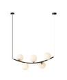 Ritz 5 Sort/Opal pendellampe - Ø14 cm, E14, 230V, uten lyskilde