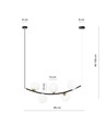 Ritz 5 Sort/Opal pendellampe - Ø14 cm, E14, 230V, uten lyskilde