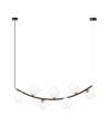 Ritz 7 Sort/Opal pendellampe - Ø14 cm, E14, 230V, uten lyskilde