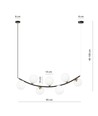Ritz 7 Sort/Opal pendellampe - Ø14 cm, E14, 230V, uten lyskilde