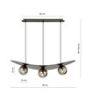 Aura 3 Sort/Grafitt pendellampe - Ø14 cm, E14, 230V, uten lyskilde