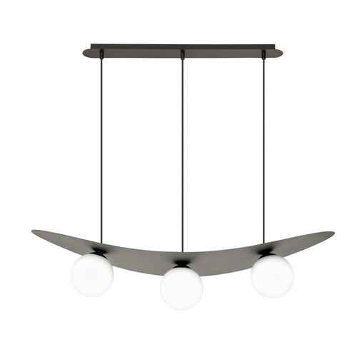 Aura 3 Sort/Opal pendellampe - Ø14 cm, E14, 230V, uten lyskilde