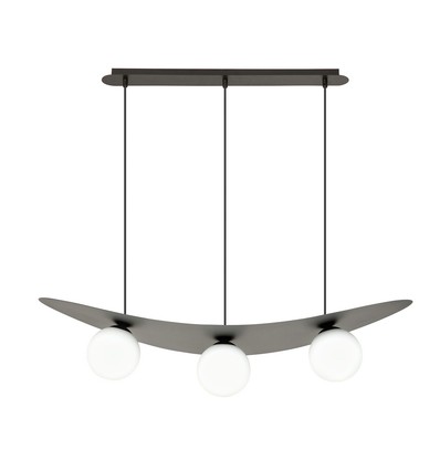Aura 3 Sort/Opal pendellampe - Ø14 cm, E14, 230V, uten lyskilde