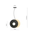 Soho 2 Sort/Opal pendellampe - Ø14 cm, E14, 230V, uten lyspære