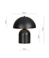 Kava LN1 Svart bordlampe - Ø30 cm, E27, 230V, uten lyskilde