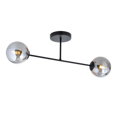 Roma 2 Sort/Grafitt taklampe - Ø14 cm, E14, 230V, uten lyskilde