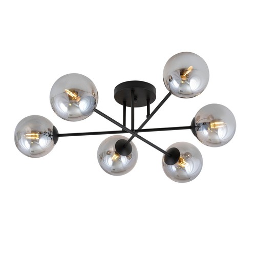 Roma 6 Sort/Grafitt taklampe - Ø14 cm, E14, 230V, uten lyskilde