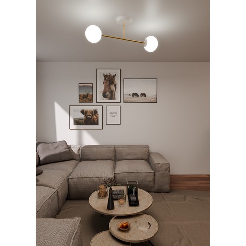 Magnum 2 Hvit/Opal taklampe - Ø14 cm, E14, 230V, uten lyskilde