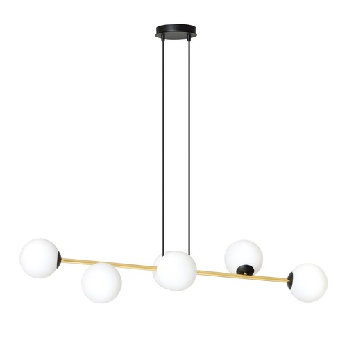 Gravity 6 Sort/Opal pendellampe - Ø14 cm, E14, 230V, uten lyskilde